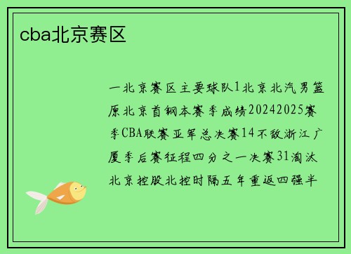 cba北京赛区